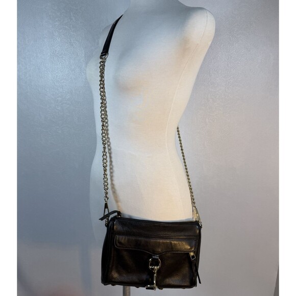 Rebecca Minkoff Mini MAC Black Leather Crossbody - Picture 2 of 14